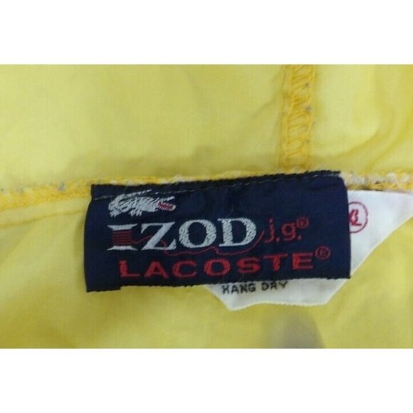 IZOD j.g. Lacoste vintage yellow thin nylon hoodie pullover YOUTH size XL 14-16 - Picture 6 of 7